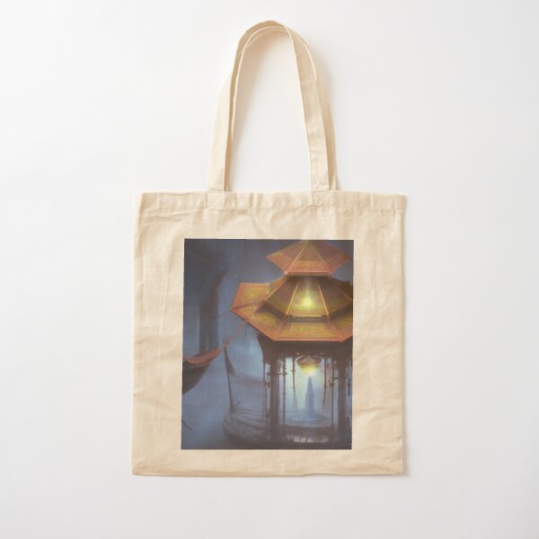 It presented as an octagonal structure with strings hanging off but no discernable payload Cotton Tote Bag