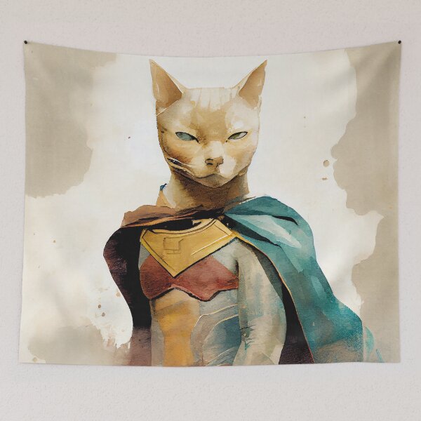 Item preview, Burmilla Cat Superhero 2 designed and sold by EmilyDayDreams.
