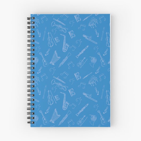 Item preview, Musical instruments pattern treble clef bass clef tenor or alto clef designed and sold by piesdesignart.