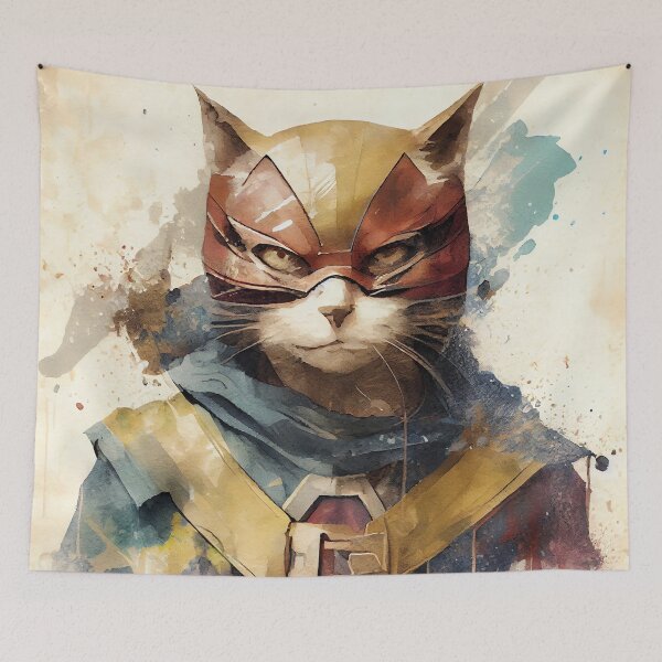 Item preview, Manx Cat Superhero 2 designed and sold by EmilyDayDreams.