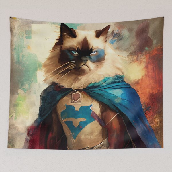 Item preview, Ragdoll Cat Superhero designed and sold by EmilyDayDreams.