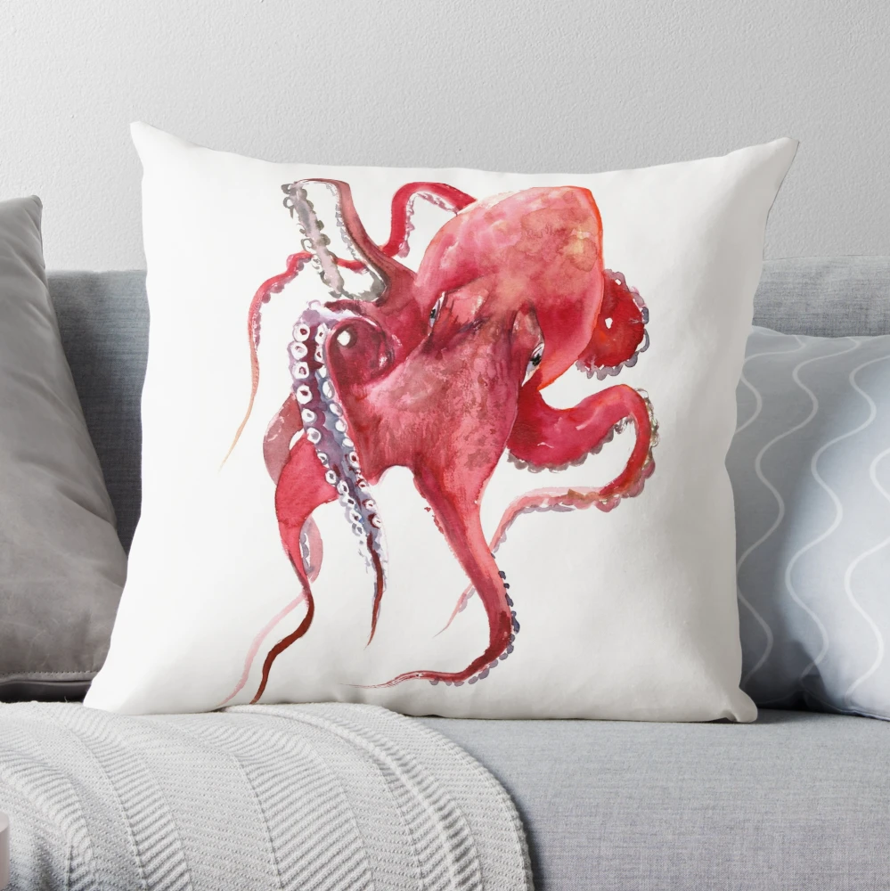 Octopus throw clearance pillow