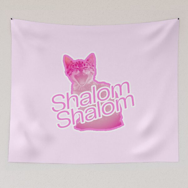 Item preview, Gato shalom shalom Pegatina designed and sold by MorahFish.