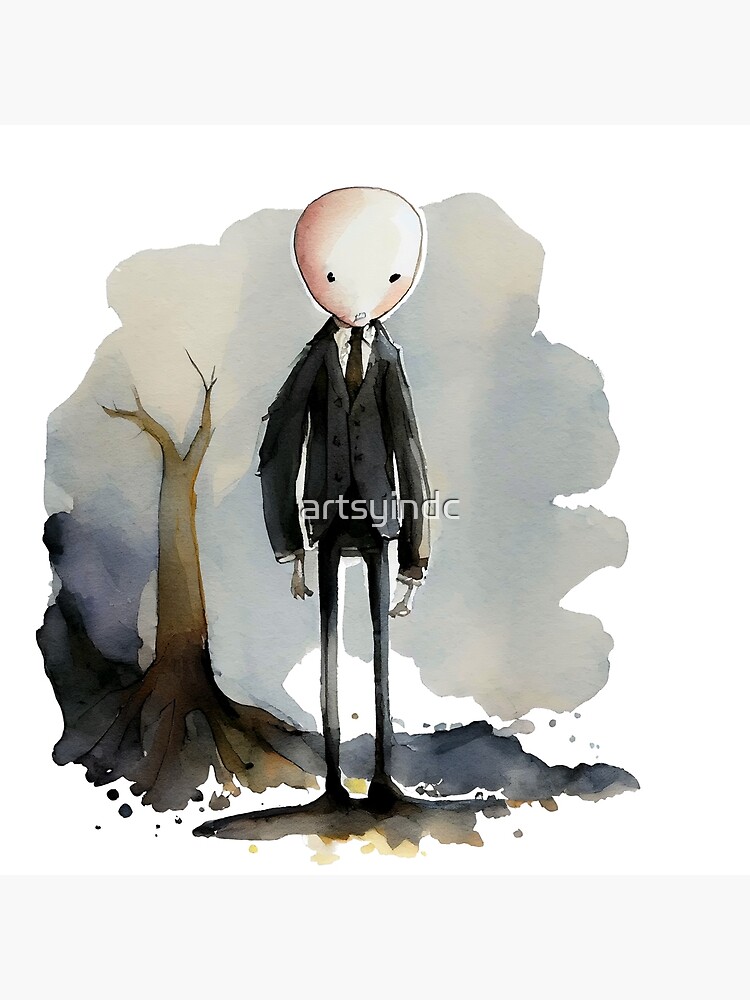 Halloween Pop Culture Terror Slenderman Icon Single Stock