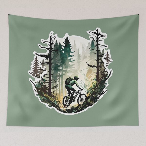 Item preview, Mountain Biking Through The Woods designed and sold by anthropaulogy.
