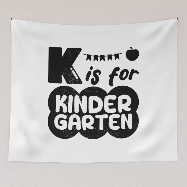 Item preview, K is for Kindergarten, Funny gift for teachers and kindergarten students designed and sold by DADA635.