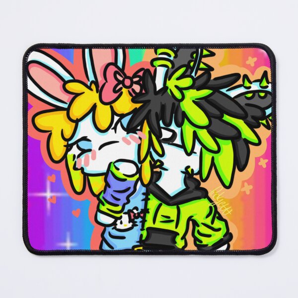 Item preview, Emo bunny with rainbow background designed and sold by fidgettbiscuit.