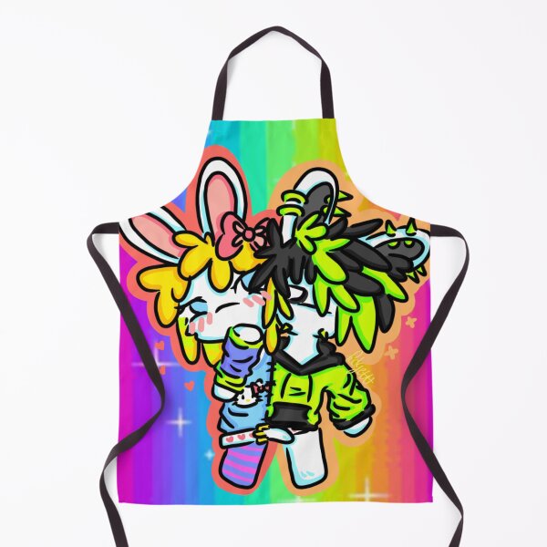 Item preview, Emo bunny with rainbow background designed and sold by fidgettbiscuit.