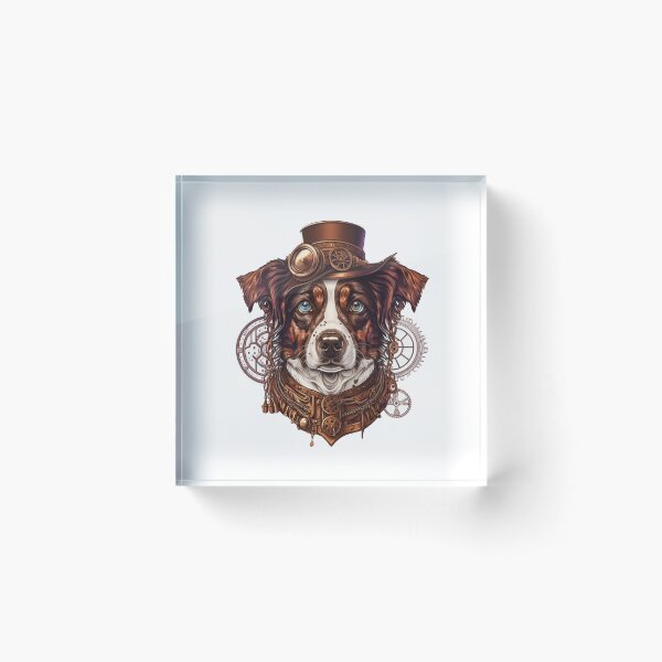 Artikelvorschau, Border-Collie-Steampunk-Hundeillustration entworfen und verkauft von Gerald Waters.