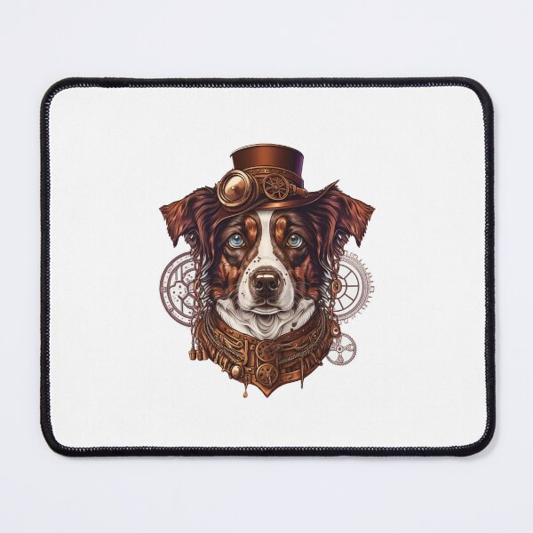 Item preview, Border collie steampunk dog illustration designed and sold by Gerald Waters.