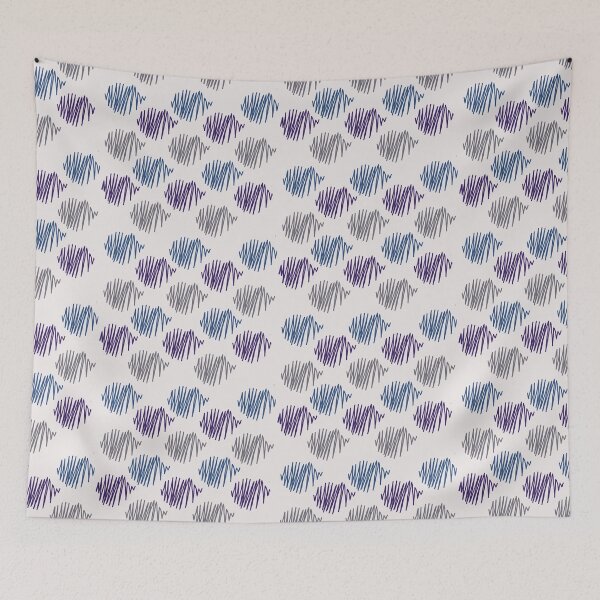 Artikelvorschau, Dark Purple Yellow Blue Tones Pattern entworfen und verkauft von awsomepatterns.