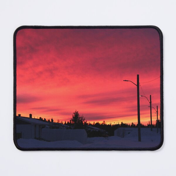 Item preview, Winter landscape with fire clouds designed and sold by Rosemarie  Caron.