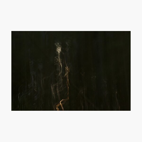 Rising smoke on a green background Photographic Print