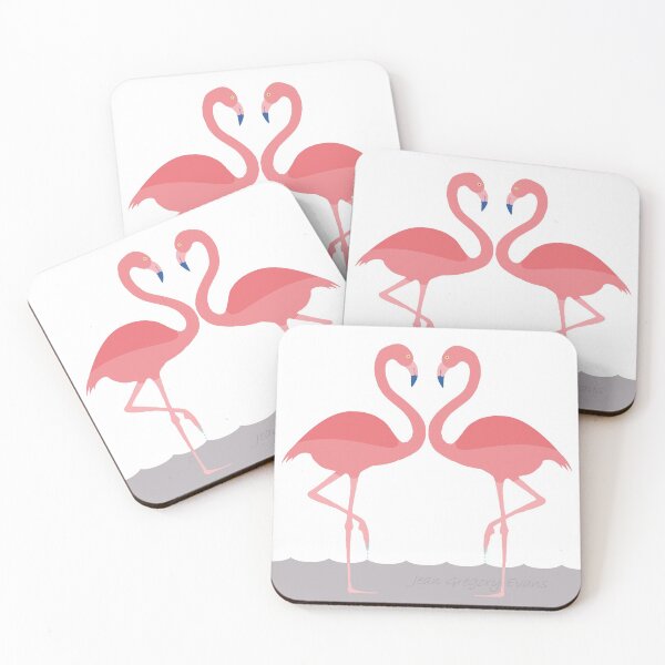 Item preview, TWO PINK FLAMINGO WADING designed and sold by Jean Gregory Evans.