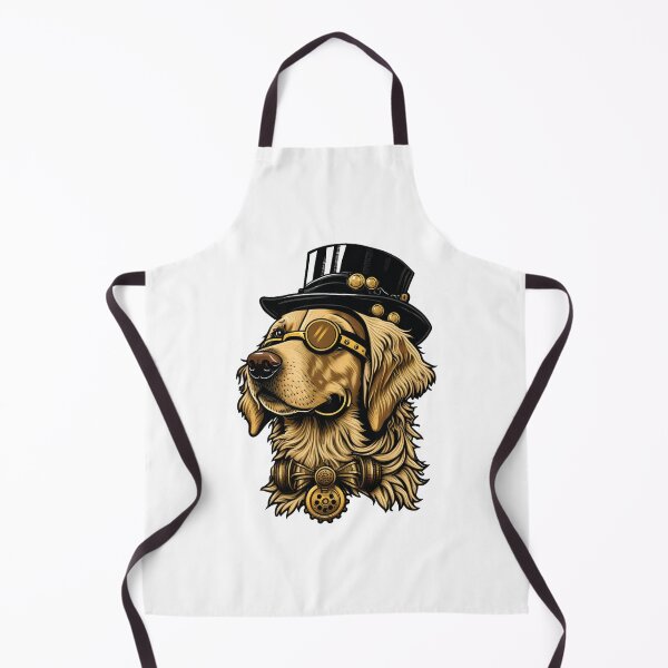 Item preview, golden retriever steampunk dog illustration designed and sold by Gerald Waters.
