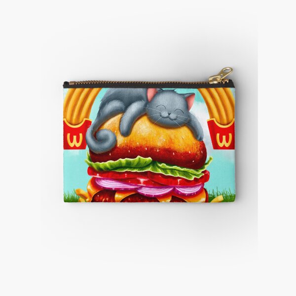 Item preview, The greedy cat eats his hamburger designed and sold by Elodie-Uft.