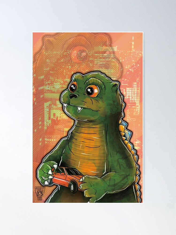 Godzilla In Neon Love Art Tumblr Bottle