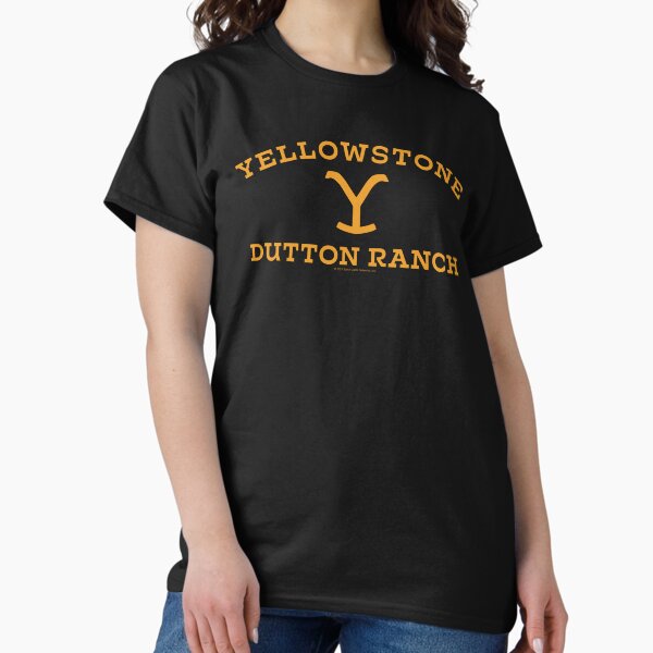 Vista previa del artículo con la obra «Logotipo grande dorado de Yellowstone Dutton Ranch», diseñado y vendido por FifthSun.
