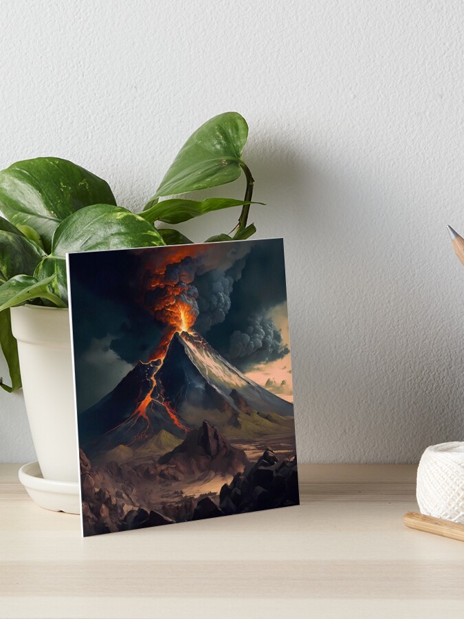 Volcano Eruption Painting in a Ziploc Bag - Happy Tot Shelf