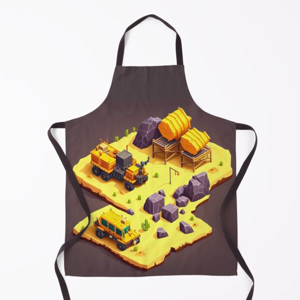 Item preview, Isometric mining quarry, heavy-duty truck and a mining excavator. Factories or industrial isometric game 3D, excavator. designed and sold by One Piece Bounty Poster.