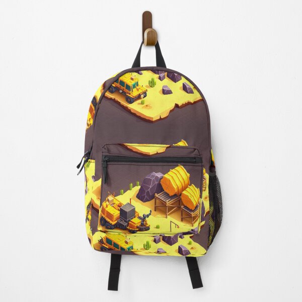 Item preview, Isometric mining quarry, heavy-duty truck and a mining excavator. Factories or industrial isometric game 3D, excavator. designed and sold by One Piece Bounty Poster.