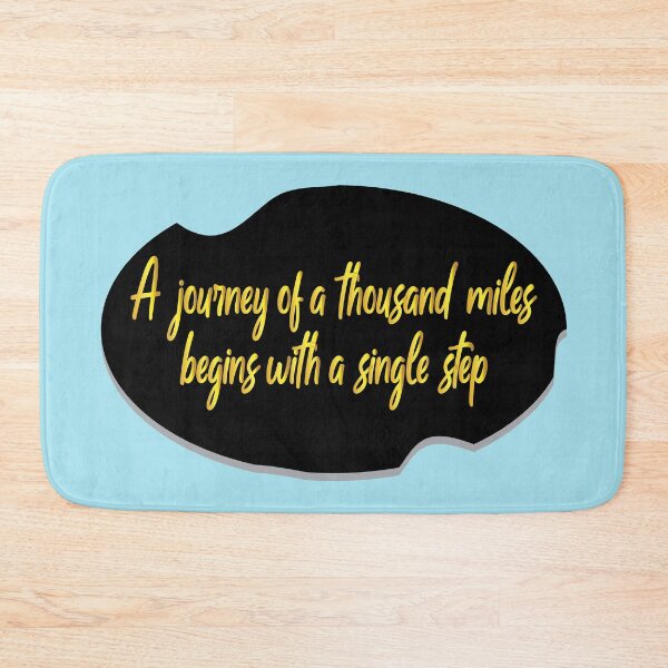 Item preview, A journey of a thousand miles begins with a single step, Motivational quotes, positive words and inspirational sayings for encouraging to do the best in your life. designed and sold by Quotesgallery.