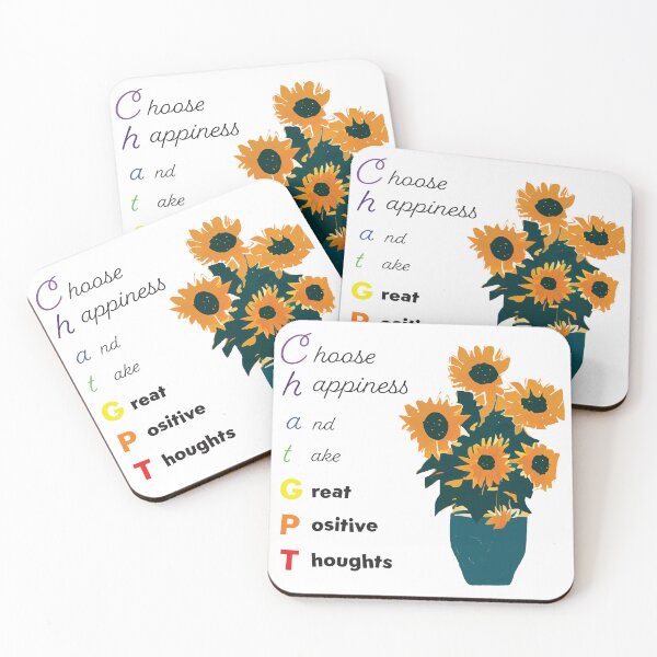 Item preview, ChatGPT | Choose Happiness And Take Great Positive Thoughts | Positive thoughts | happiness | Purposeful life | Mental Health designed and sold by ArtPowTech.
