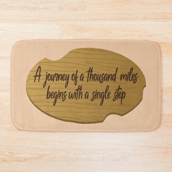 Item preview, A journey of a thousand miles begins with a single step, Motivational quotes, positive words and inspirational sayings for encouraging to do the best in your life. designed and sold by Quotesgallery.