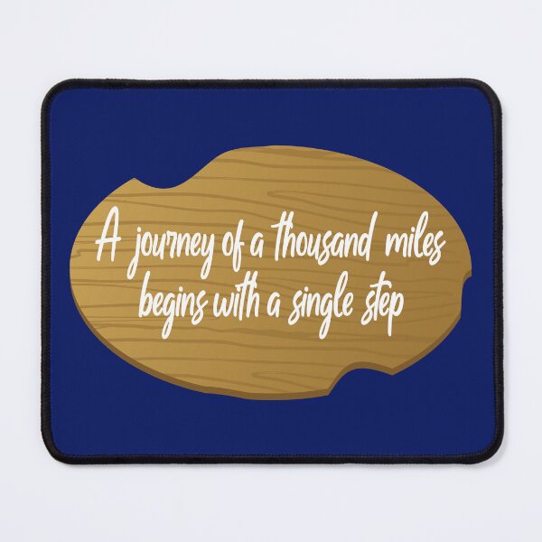 Item preview, A journey of a thousand miles begins with a single step, Motivational quotes, positive words and inspirational sayings for encouraging to do the best in your life. designed and sold by Quotesgallery.