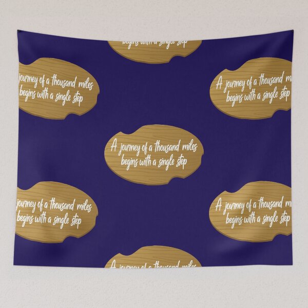 Item preview, A journey of a thousand miles begins with a single step, Motivational quotes, positive words and inspirational sayings for encouraging to do the best in your life. designed and sold by Quotesgallery.