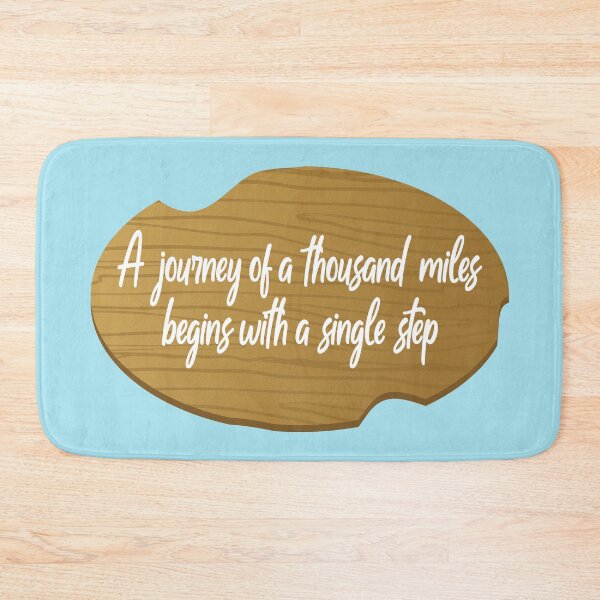 Item preview, A journey of a thousand miles begins with a single step, Motivational quotes, positive words and inspirational sayings for encouraging to do the best in your life. designed and sold by Quotesgallery.
