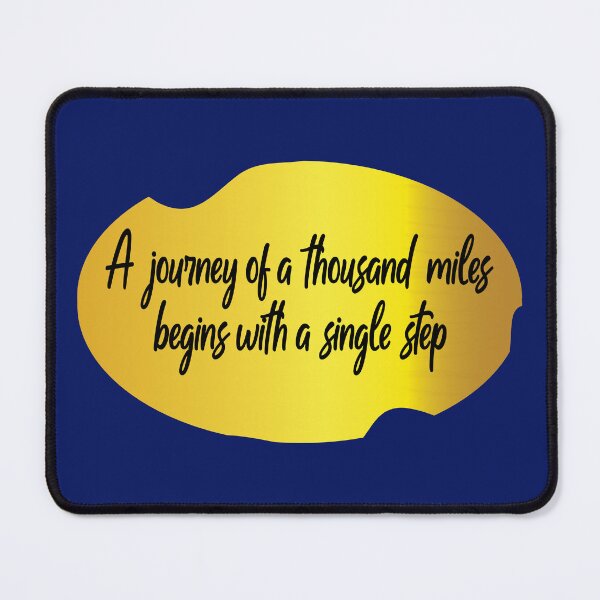 Item preview, A journey of a thousand miles begins with a single step, Motivational quotes, positive words and inspirational sayings for encouraging to do the best in your life. designed and sold by Quotesgallery.