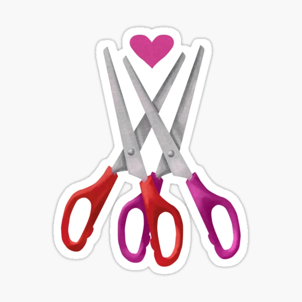 Scissors Crafts Sticker for Sale by CuddlesAndLearn