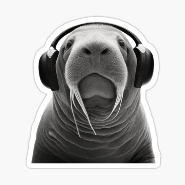 Item preview, Music loving walrus designed and sold by thefinchington.