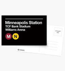 Minneapolis (Univ. of Minnesota) Sports Venue Subway Sign Postcards