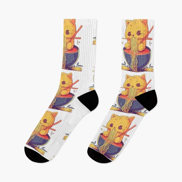 Item preview, Cute Cat Eating Ramen Noodle Japanese Culture designed and sold by ILIA ILO.