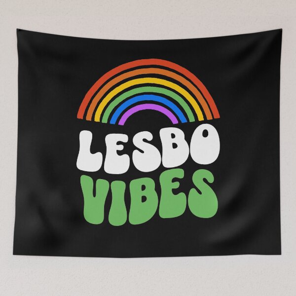 Item preview, Lesbo Vibes Lesbian LGBTQ Rainbow Pride  designed and sold by weirdrelatives.