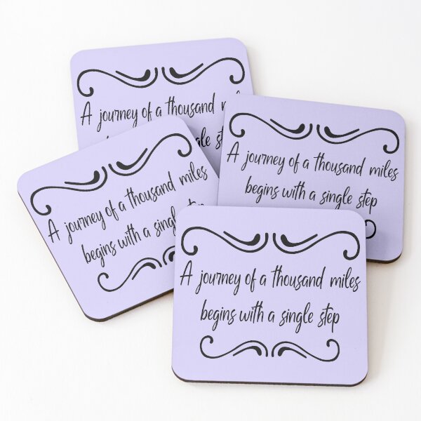Item preview, A journey of a thousand miles begins with a single step, Motivational quotes, positive words and inspirational sayings for encouraging to do the best in your life. designed and sold by Quotesgallery.