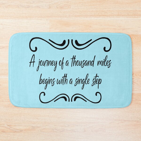 Item preview, A journey of a thousand miles begins with a single step, Motivational quotes, positive words and inspirational sayings for encouraging to do the best in your life. designed and sold by Quotesgallery.