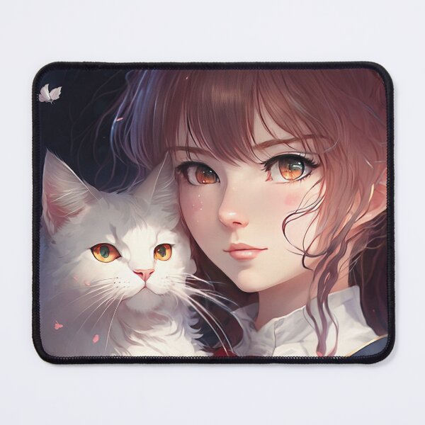 Item preview, "Mystical Unity: A Fantasy Female Wizard and Her Trusty Cat Sidekick" designed and sold by PJGartui.