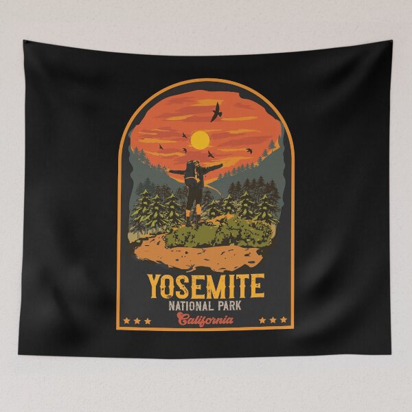 Item preview, Hiking Yosemite National Park California designed and sold by HomeCoquette.