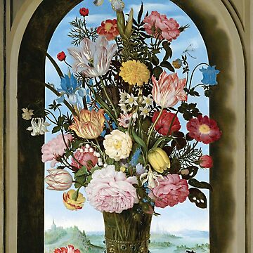 Artwork thumbnail, Vase of Flowers in a Window | Ambrosius Bosschaert by LaMadeleine