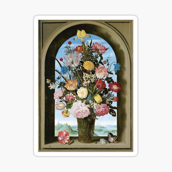 Item preview, Vase of Flowers in a Window | Ambrosius Bosschaert designed and sold by LaMadeleine.