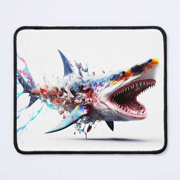 Item preview, Abstract splashy shark, shark waves designed and sold by Petru&Myself.