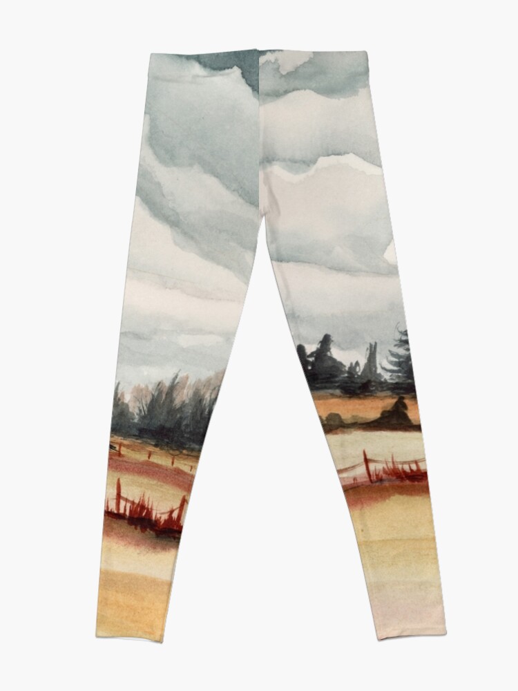 Alternate view of western oregon landscape Leggings