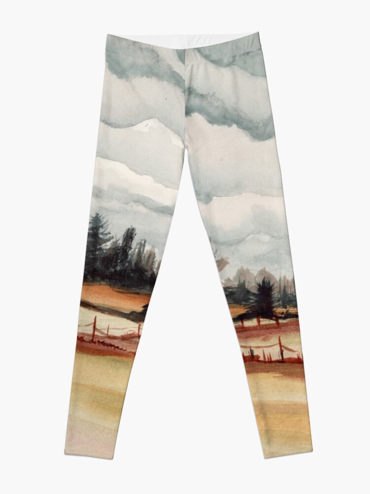 Alternate view of western oregon landscape Leggings
