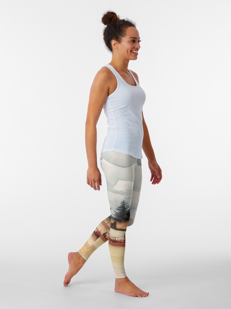 Alternate view of western oregon landscape Leggings