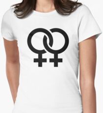Female lesbian Women's Fitted T-Shirt