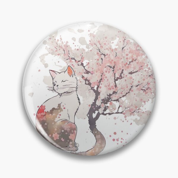 Item preview, Japanese cherry blossom cat designed and sold by luisraultg.