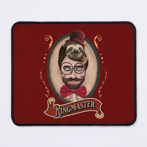 Item preview, Sloth Steampunk Ringmaster, Vintage Hand-painted Original Art Gift designed and sold by InkyGenies.
